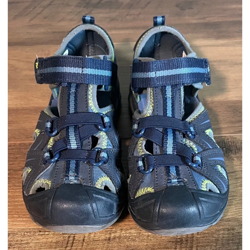 Merrell Hydro Kids Water Sandals Navy Blue Lime Green MC59375 Size 1M